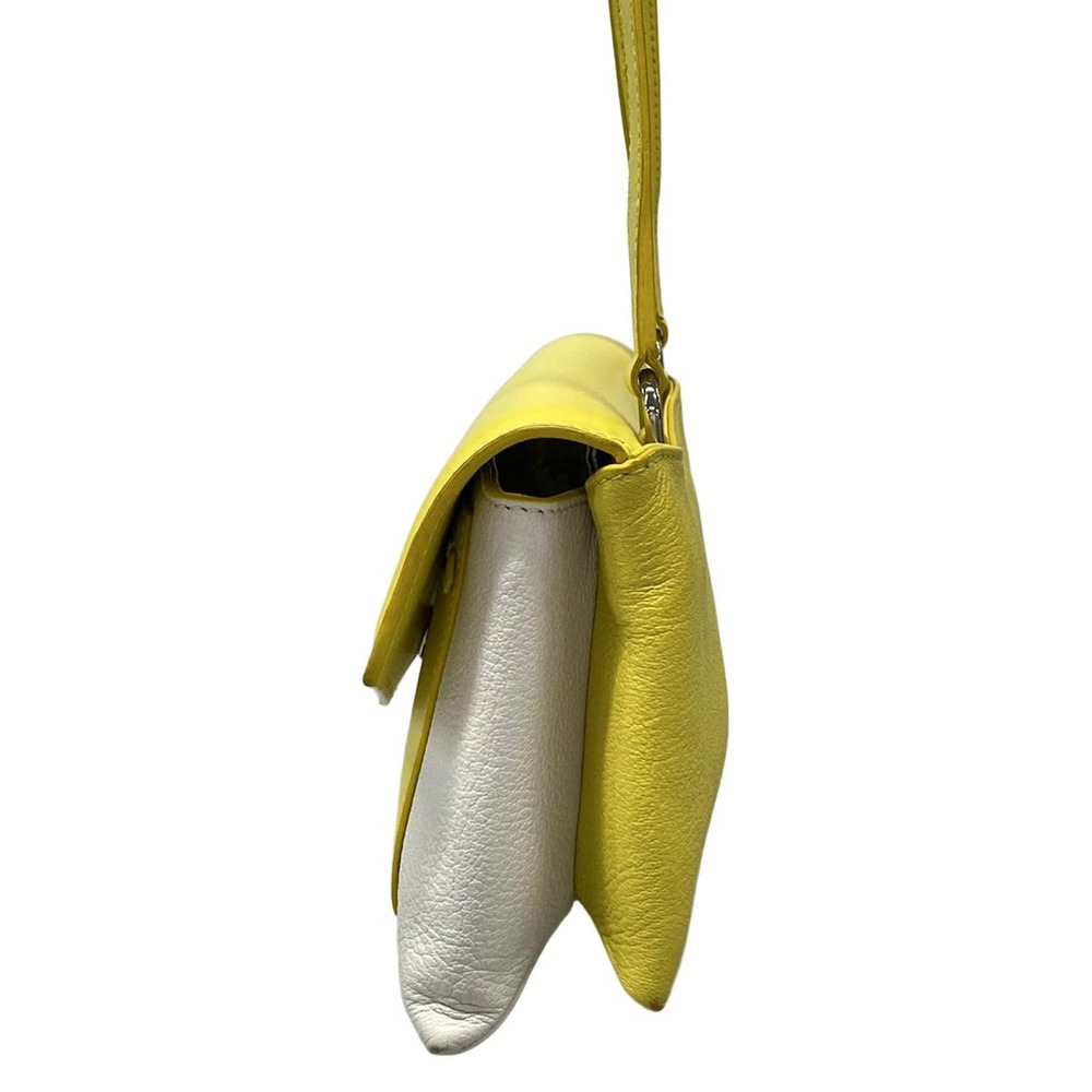 GIVENCHY Shoulder Bag Yellow White Leather - Picture 4 of 7